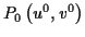 \( P_{0}\left( u^{0},v^{0}\right) \)