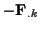 \( -\mathbf{F}_{.k} \)