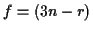 \( f=\left( 3n-r\right) \)