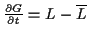 \( \frac{\partial G}{\partial t}=L-\overline{L} \)