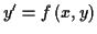 \( y'=f\left( x,y\right) \)