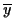 \( \overline{y} \)