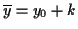 \( \overline{y}=y_{0}+k \)