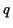 \( q \)