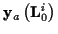 \( \mathbf{y}_{a}\left( \mathbf{L}^{i}_{0}\right) \)