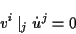 \begin{displaymath}
v^{i}\left\vert _{j}\right. \dot{u}^{j}=0
\end{displaymath}